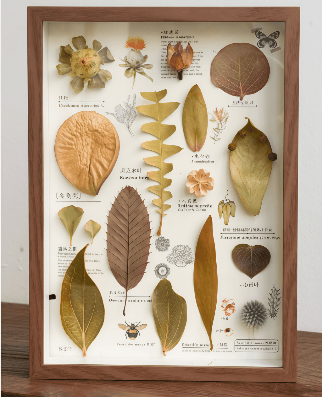 „The Rainforest Seed Vault“ – Schattenbox-Kunst mit echten tropischen Exemplaren (Quadrat / A4 / A3) – Yunicrafts