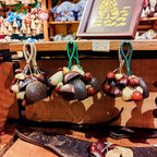 Scuotitore di semi | Shaker per baccelli di semi della foresta pluviale tropicale fatto a mano con manico in corda - Decorazione con conchiglia naturale - Yunicrafts