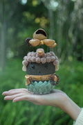 "The Zen Master" - Nut Shell Buddha Doll on Magnetic Lotus Base - Yunicrafts