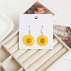 Yellow Sun Daisy Resin Earrings - Yunicrafts