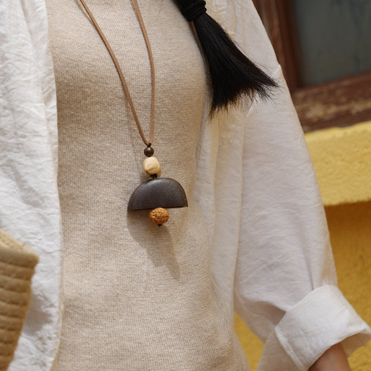 "Zen Bell" Seed Rudraksha Necklace - Yunicrafts