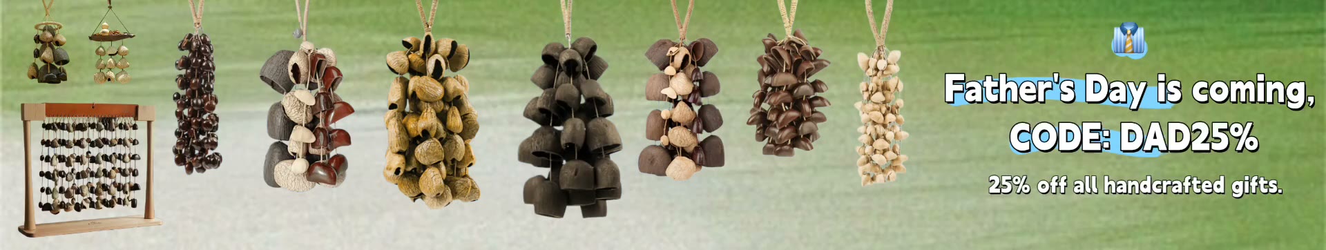 Father's Day discount banner for handcrafted gifts